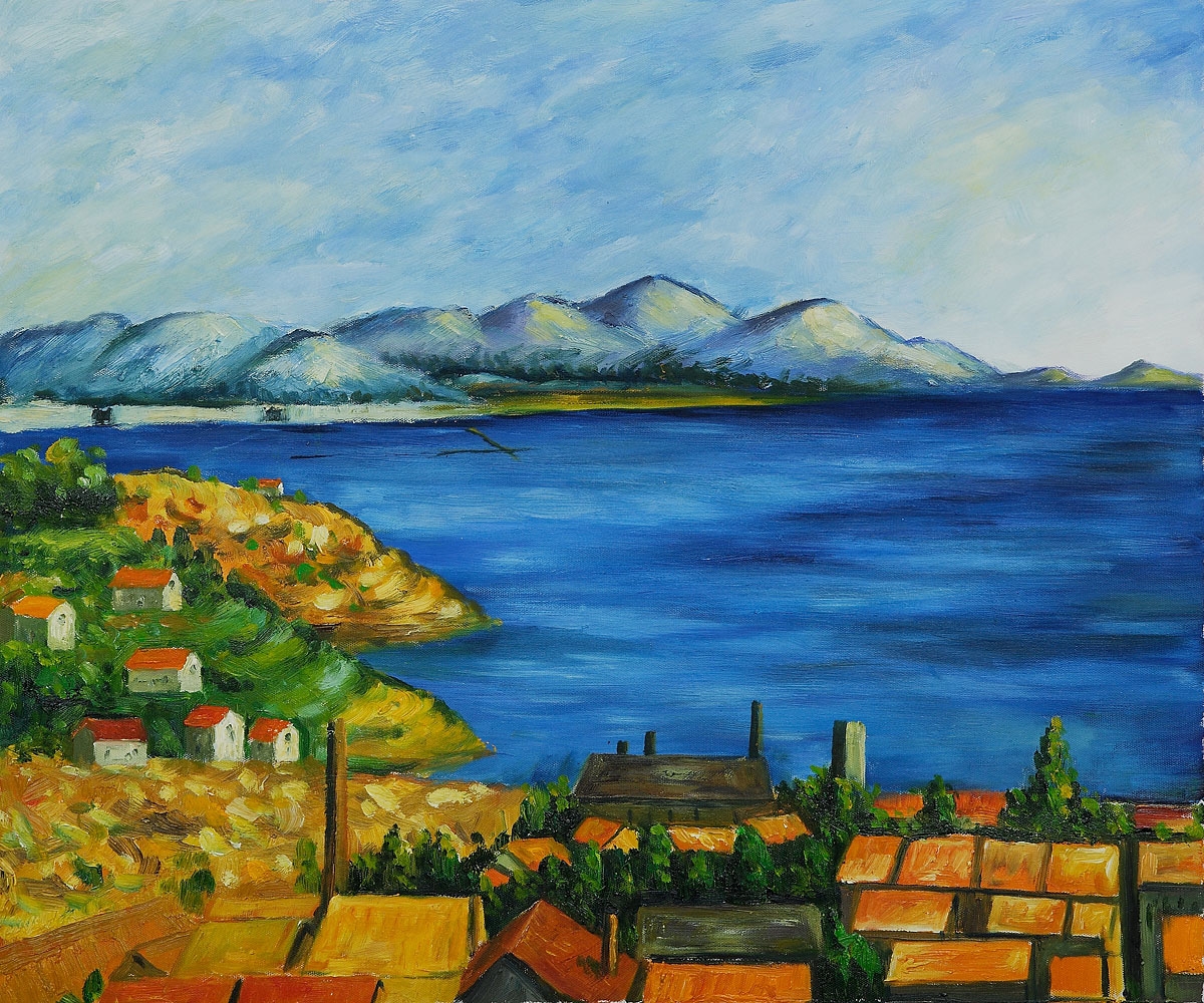 The Gulf of Marseilles - Paul Cezanne Painting